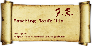 Fasching Rozália névjegykártya