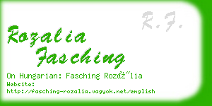 rozalia fasching business card